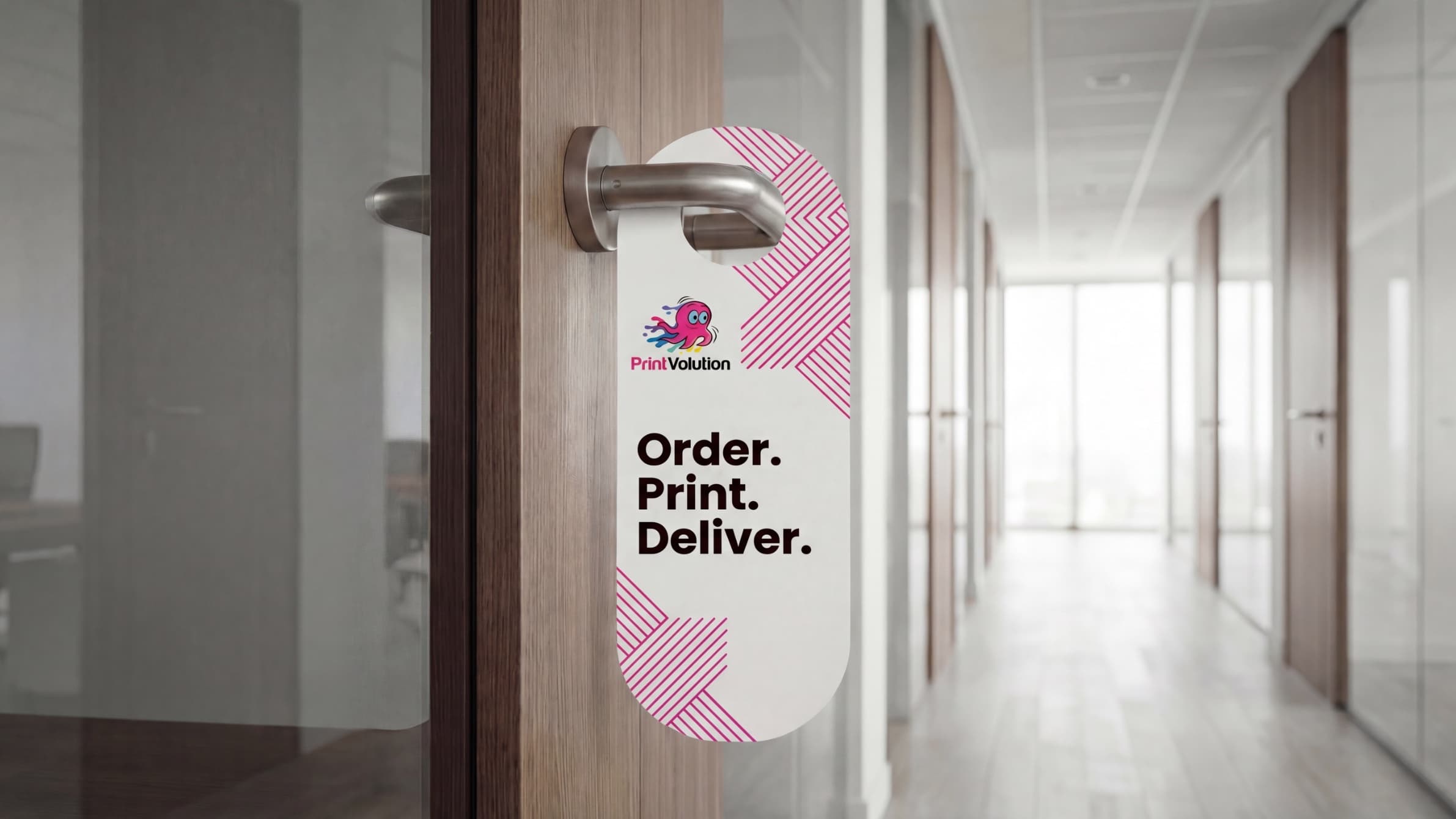 Door Hanger printing in Singapore by Printvolution Door Hanger printing in Singapore by Printvolution