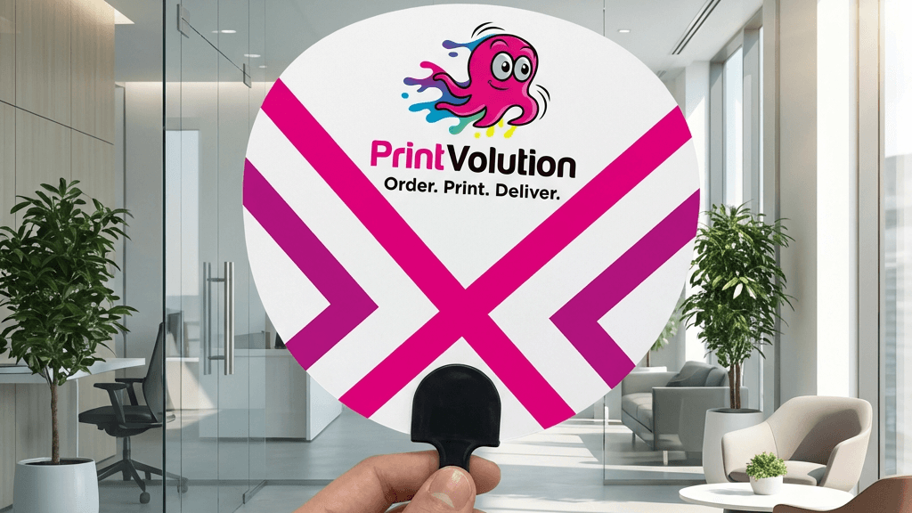Hand Fan printing in Singapore by Printvolution Hand Fan printing in Singapore by Printvolution