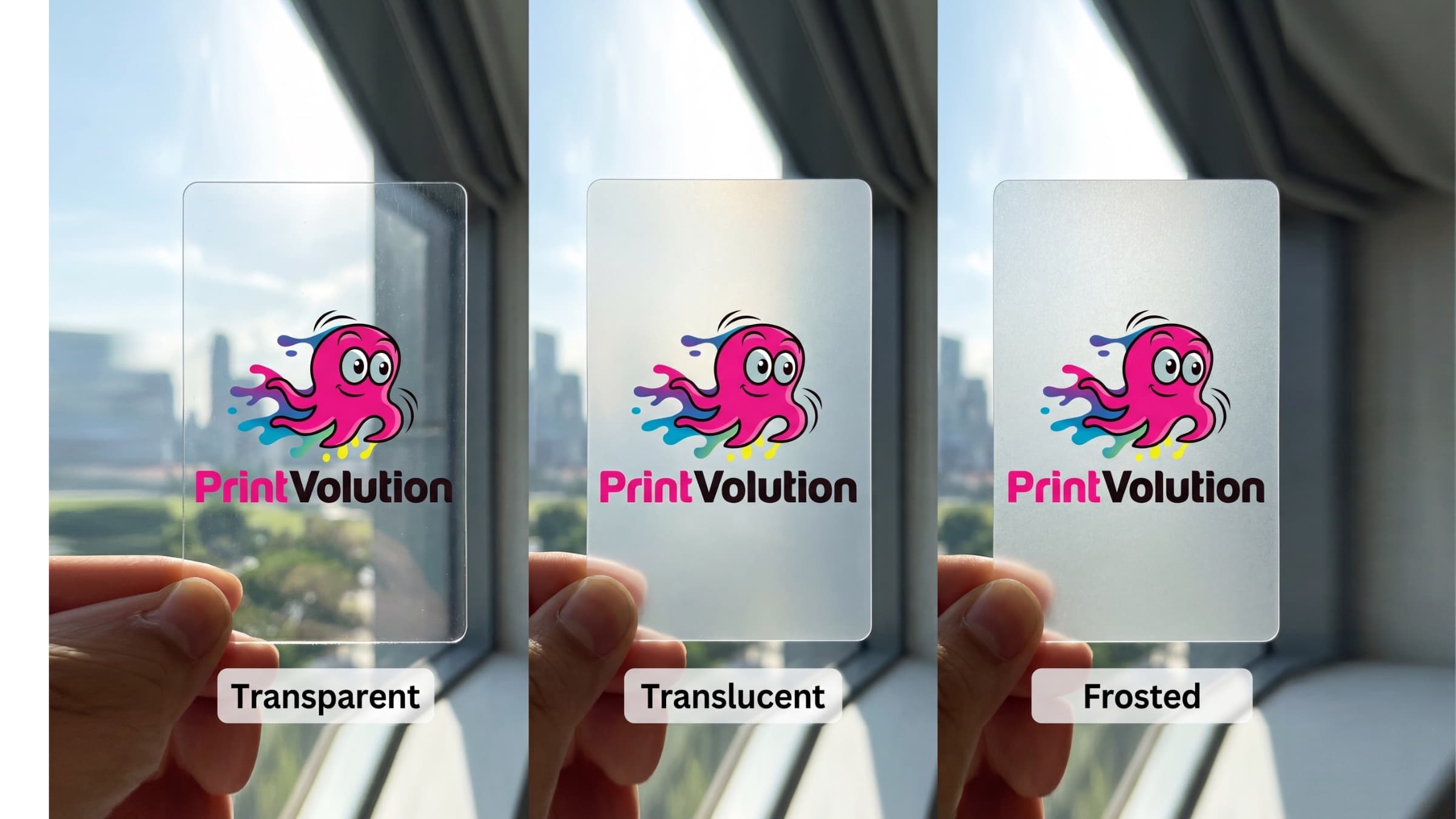 Transparent Card printing in Singapore by Printvolution Transparent Card printing in Singapore by Printvolution