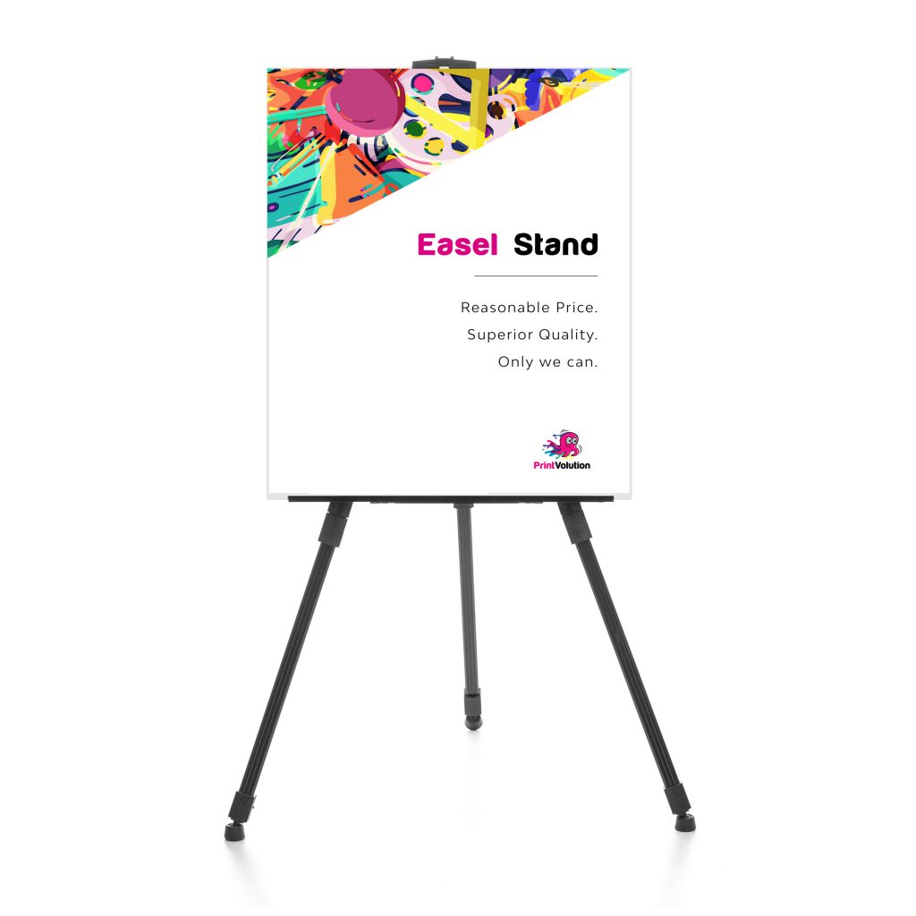 Easel stands are perfect for displaying menus and more PrintVolution