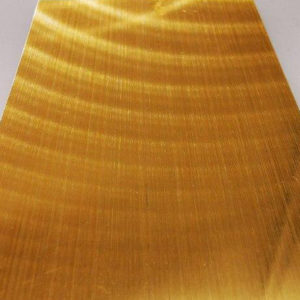 Metal Brush Name Card - Gold