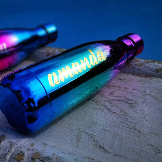 Metallic Bottles - Plum