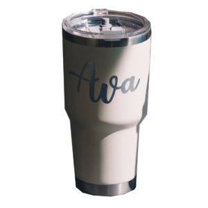 Custom Water Bottle - Pearl White