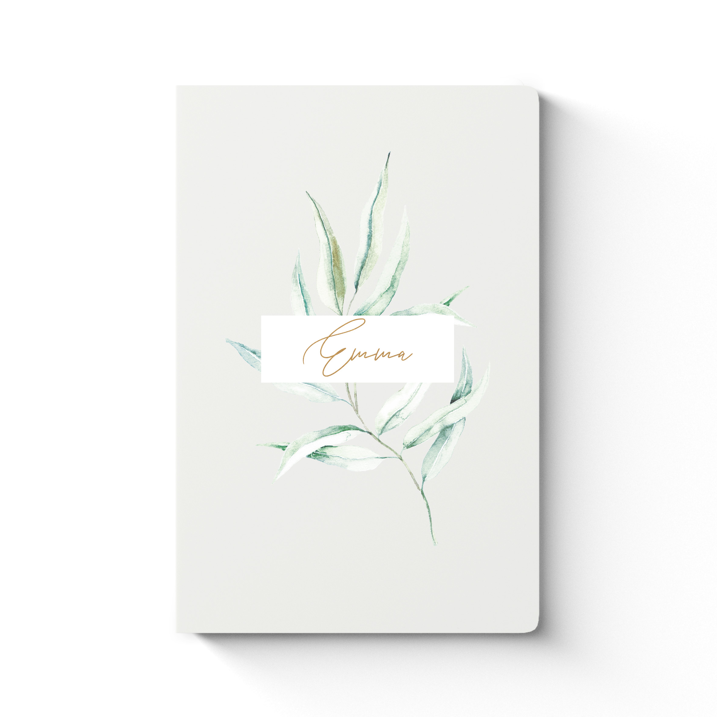 Notebook Green Leaves Cover