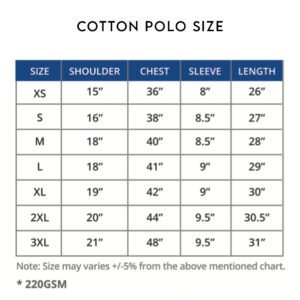 Cotton Polo Size