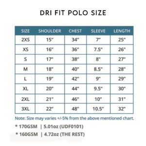 Dri Fit Polo Size