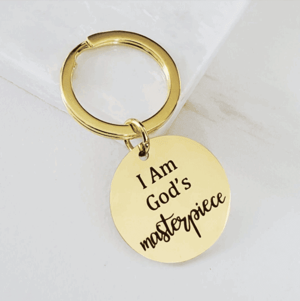 Circular Metallic Keychain